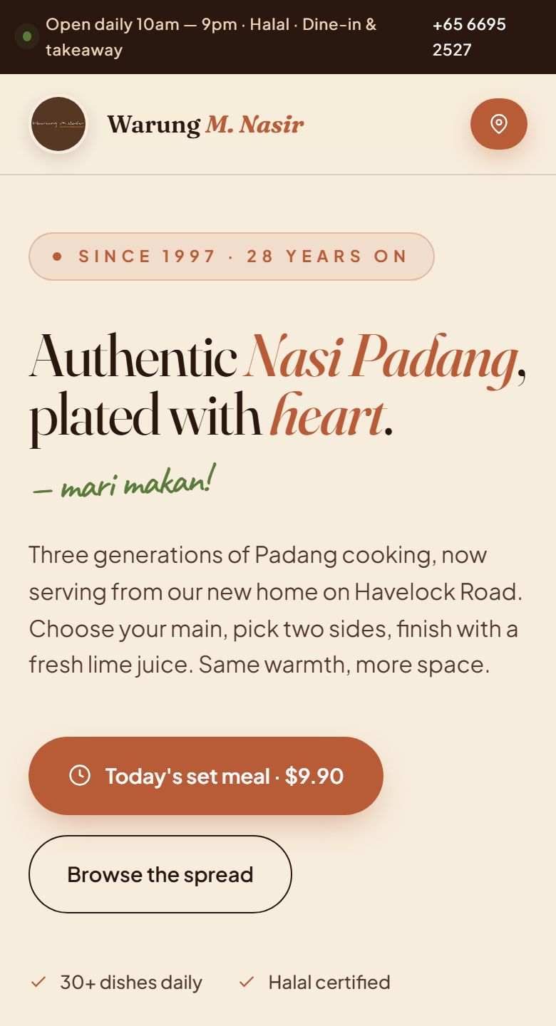 Warung M. Nasir — Singapore Nasi Padang since 1997
