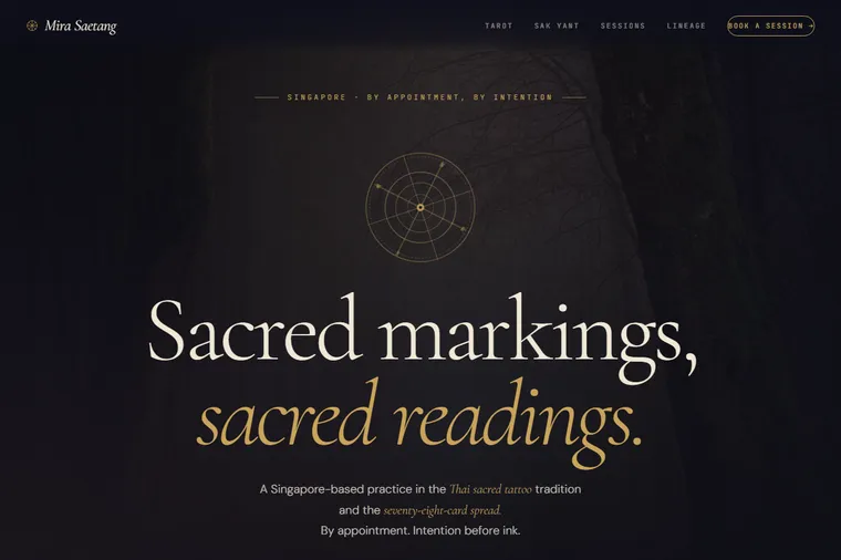 Ritual Readings — Tarot & Sak Yant editorial sample